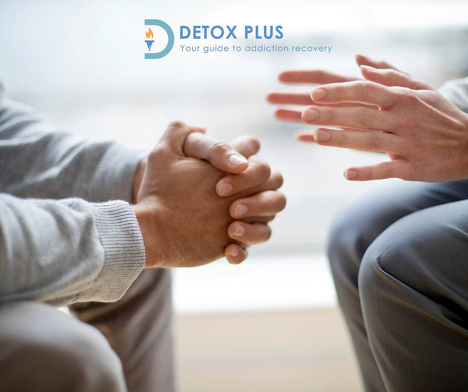 Close-up of two people's hands during a counseling session, with one person clasping their hands and the other gesturing supportively. Detox Plus UK logo and tagline "Your guide to addiction recovery" visible in the top left corner.|Graph showing timeline of alcohol withdrawal symptoms over 14 days, including seizures, minor and severe withdrawals, hallucinations, and delirium tremens|Female therapist providing supportive counseling to a male patient on a comfortable couch, illustrating the personal approach in addiction treatment|A collage of images depicting alcohol detox services, including a serene facility, a consultation session, medical care, and a support group meeting.|Person holding a smartphone displaying a video call with a healthcare professional in scrubs. The Detox Plus logo and tagline "Your guide to addiction recovery" are visible at the top of the image.|Hands holding smartphone displaying video call with female doctor in scrubs. Detox Plus logo and tagline "Your guide to addiction recovery" visible. Telemedicine consultation for addiction treatment.|Smiling female doctor with curly hair and stethoscope consulting an older female patient in pink shirt. Detox Plus logo visible, emphasizing personalized addiction recovery guidance.