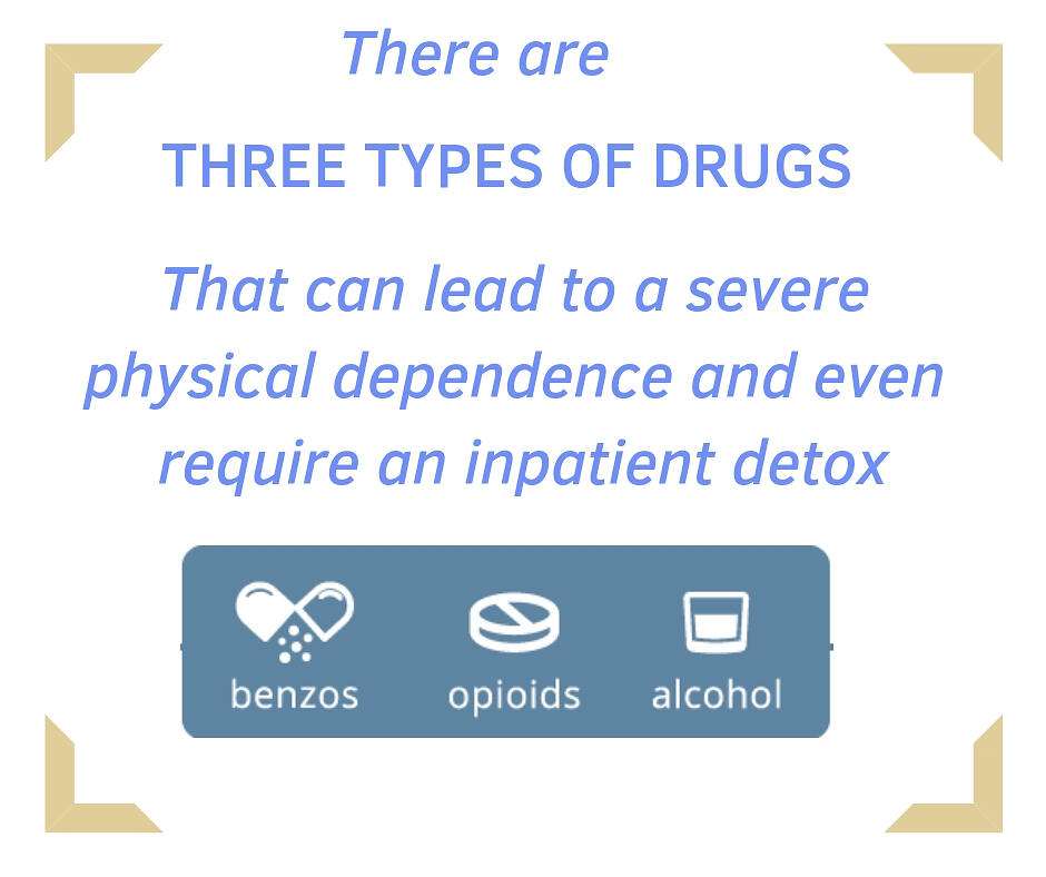 Infographic showing three types of drugs - benzos, opioids, and alcohol - that can lead to severe physical dependence and require inpatient detox|Informational text about Temazepam, a benzodiazepine used for insomnia, explaining its effects, usage guidelines, and prescription duration on a light blue background||Female doctor in white coat with stethoscope consulting with a young male patient, writing notes during a medical appointment|Female therapist in beige blazer taking notes while listening attentively to a female patient during a counseling session in a bright, professional setting|A therapist with blonde hair comforting a distressed young woman during a counseling session, both seated on a couch in a bright office setting